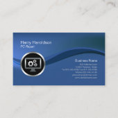 コンピュータギアアイコンPC修復名刺 名刺 (正面)