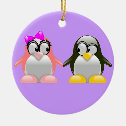 コンピュータギークのバレンタイン: プログラミング言語愛 セラミックオーナメント (正面)