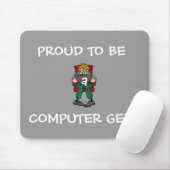 コンピュータギークのマウスパッド(灰色) マウスパッド (マウス)