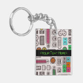 コンピュータギークのユーモアの入力パターンキーホルダー キーホルダー (正面左)