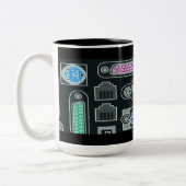 コンピュータギークブラック入力パターンマグ ツートーンマグカップ (左)