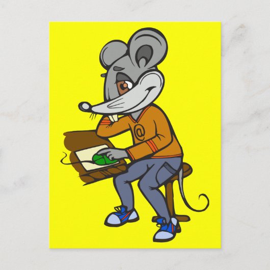 コンピュータギークマウス ポストカード (正面)