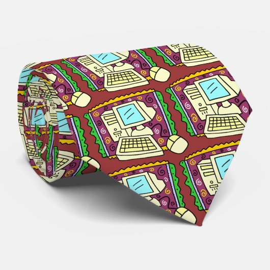 コンピュータギークメンズのタイ ネクタイ (ロール)