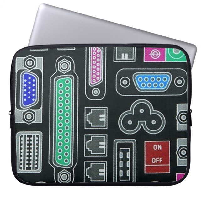 コンピュータギーク入力パターンラップトップスリーブ ラップトップスリーブ (正面)