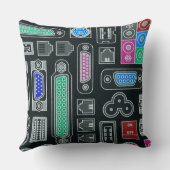 コンピュータギーク入力パターン装飾用クッション クッション (裏面)