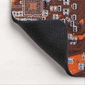 コンピュータギーク回路基板オレンジ マウスパッド (コーナー)