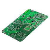 コンピュータギーク回路基板グリーン マグネット (左側)