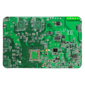 コンピュータギーク回路基板グリーン マグネット (横)