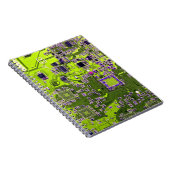 コンピュータギーク回路基板ネオンイエロー ノートブック (右側)