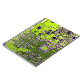 コンピュータギーク回路基板ネオンイエロー ノートブック (左側)