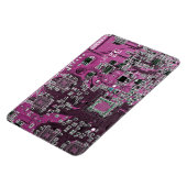 コンピュータギーク回路基板パープル マグネット (左側)