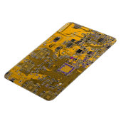 コンピュータギーク回路基板ライトオレンジ マグネット (左側)