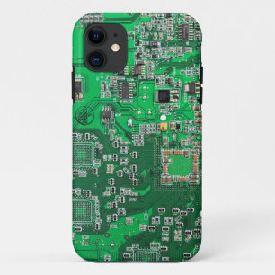 コンピュータギーク回路基板 – 緑 iPhone 11 ケース