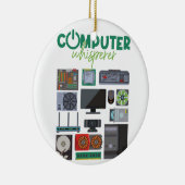 コンピュータギーク技術おたくカッコいいサポート。 セラミックオーナメント (右)