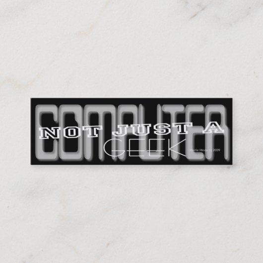 コンピュータギーク – ソーシャルメディアパーソナルカード スキニー名刺 (正面)