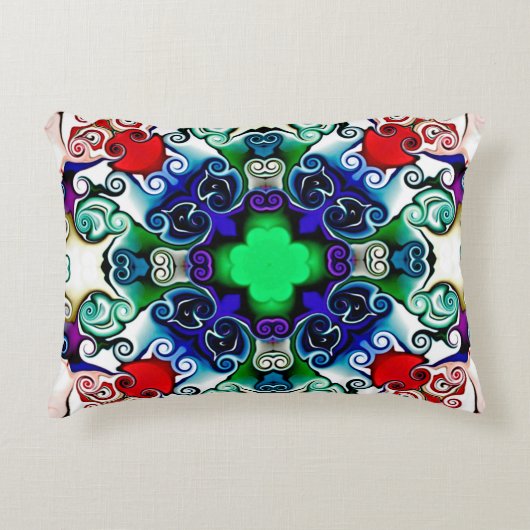 コンピュータグラフィックス。抽象芸術イラストレーション アクセントクッション (正面)