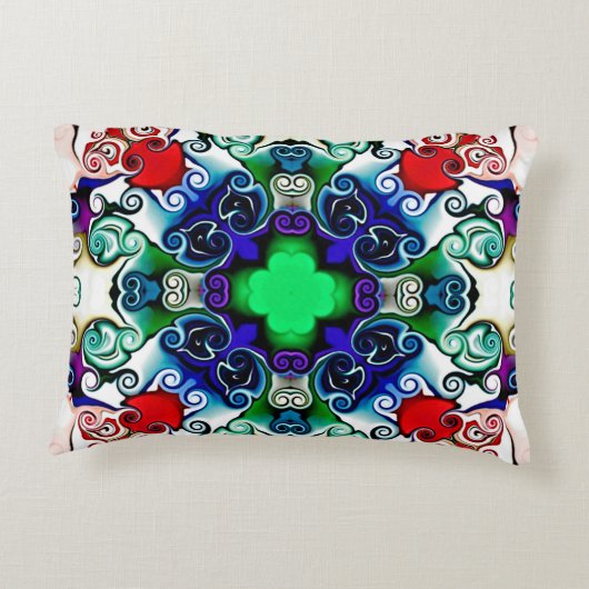 コンピュータグラフィックス。抽象芸術イラストレーション アクセントクッション (裏面)