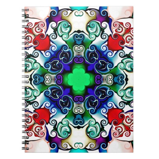 コンピュータグラフィックス。抽象芸術イラストレーション ノートブック (正面)