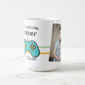 コンピュータゲーパーソナライズされたムの写真と文字 コーヒーマグカップ (中央)