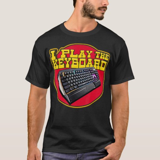 コンピュータゲーミングキーボードおもしろいゲーマー引用文 Tシャツ (正面)