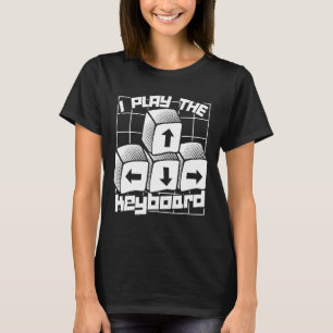 コンピュータゲームギークビデオゲーマー遊イザKeyboa Tシャツ