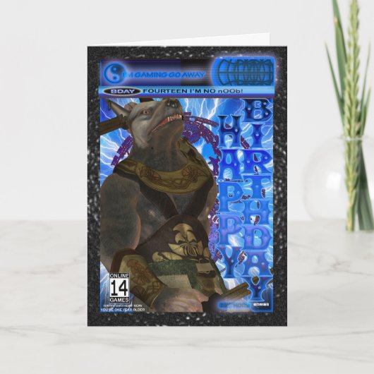 コンピュータゲーム用ファン誕生日カード カード (正面)