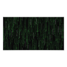 コンピュータコード落下ゲームギークポスターのアートワーク