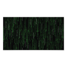 コンピュータコード落下ゲームギークポスターのアートワーク フォトプリント           
