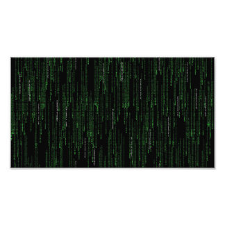 コンピュータコード落下ゲームギークポスターのアートワーク フォトプリント           