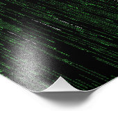 コンピュータコード落下ゲームギークポスターのアートワーク フォトプリント            (角)