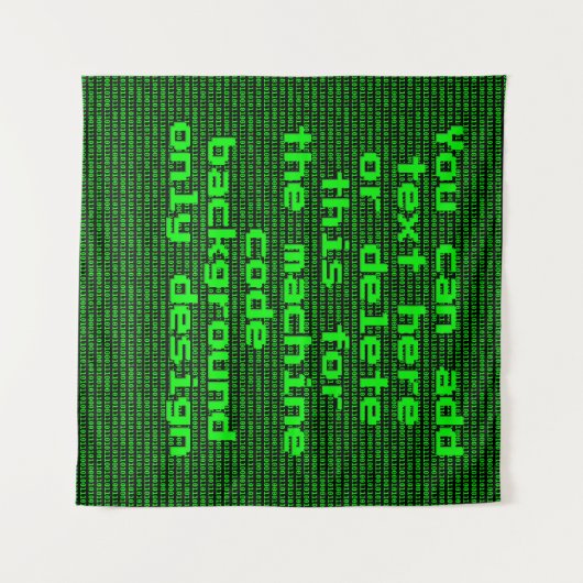 コンピュータコード – お使いのカスタムコンピュータおもしろいプログラミング文字 タペストリー (正面(横))