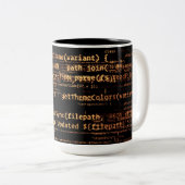 コンピュータコード ツートーンマグカップ (正面右)