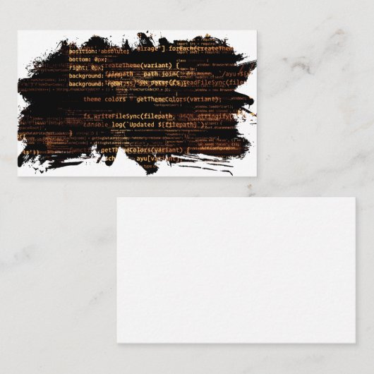 コンピュータコード 名刺 (正面/裏面)