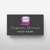 コンピュータサイエンスかわいいかわいいノートパソエレガントコングレイ 名刺