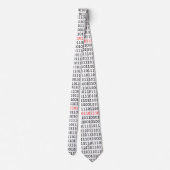 コンピュータサイエンスのバイナリー(黒と赤)のネクタイ ネクタイ (裏面)