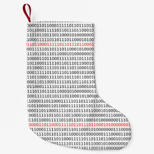 コンピュータサイエンスのバイナリ(黒と赤)ストッキング スモールクリスマスストッキング