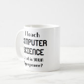 コンピュータサイエンスを教える コーヒーマグカップ (正面左)