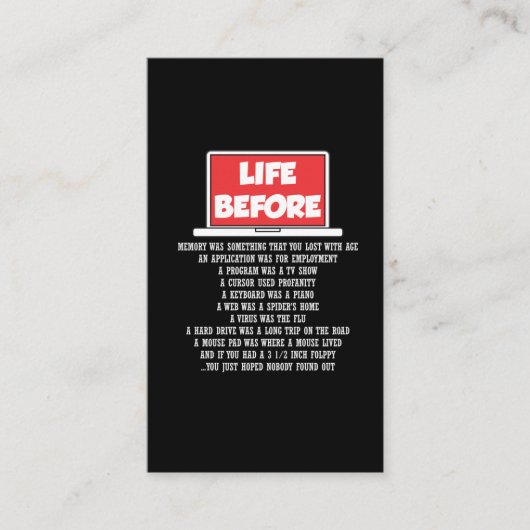 コンピュータサイエンスギークプログラマソフトウェアコーダ 名刺 (正面)