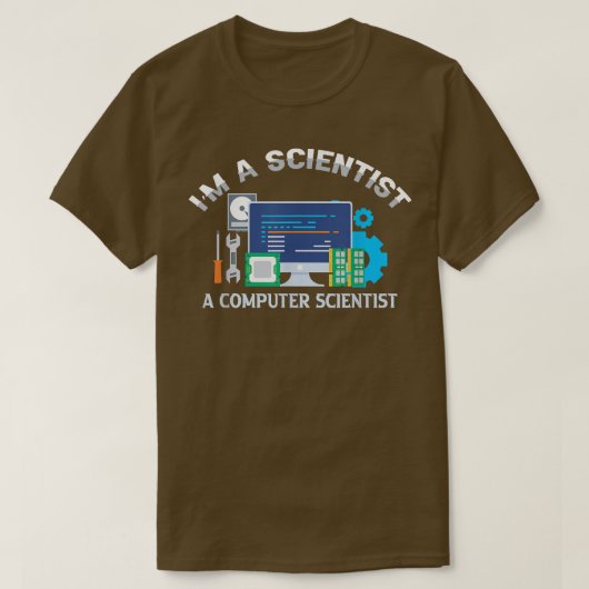 コンピュータサイエンスシャツ私は科学者エンジニアP Tシャツ (デザイン正面)