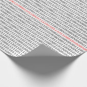 コンピュータサイエンスバイナリ(黒と赤) ラッピングペーパー (角)