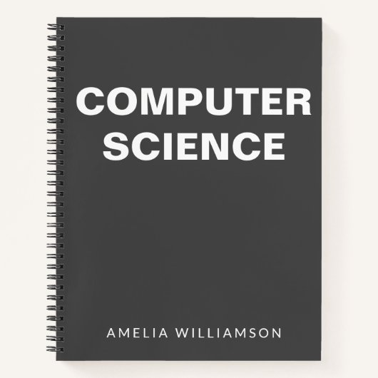 コンピュータサイエンスパーソナライズされたスクールブラックグラフ ノートブック (正面)