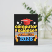 コンピュータサイエンス卒業Tシャツ シーズンポストカード (スタンド正面)