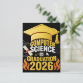 コンピュータサイエンス卒業Tシャツ シーズンポストカード (スタンド正面)