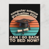 コンピュータサイエンス卒業Tシャツ シーズンポストカード (正面)