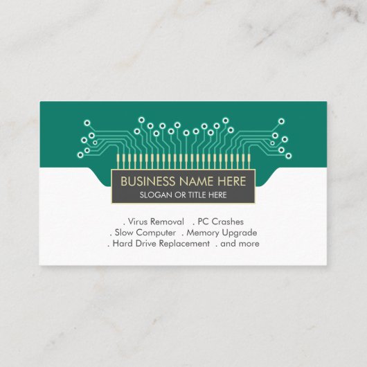 コンピュータサイエンス回路基板ギーク符号化技術 名刺 (裏面)