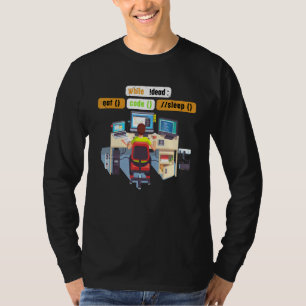 コンピュータサイエンスPythonコーダ食べーコードのスリープ Tシャツ