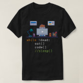 コンピュータサイエンスPythonプログラマー食べギフトコードS Tシャツ (デザイン正面)