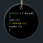 コンピュータサイエンスPythonプログラマー食べコードスリープ セラミックオーナメント<br><div class="desc">このティーを愛する人を知ってる？彼買らへの贈り物として。ハッカソン擦り切れたやソフトウェア開発の仕事、ホームオフィスに最適。</div>