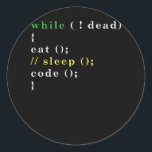 コンピュータサイエンスPythonプログラマー食べコードスリープ ラウンドシール<br><div class="desc">このティーを愛する人を知ってる？彼買らへの贈り物として。ハッカソン擦り切れたやソフトウェア開発の仕事、ホームオフィスに最適。</div>