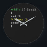 コンピュータサイエンスPythonプログラマー食べコードスリープ ラージ壁時計<br><div class="desc">このティーを愛する人を知ってる？彼買らへの贈り物として。ハッカソン擦り切れたやソフトウェア開発の仕事、ホームオフィスに最適。</div>